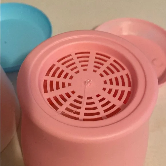 NWOT 10 Colorful Flower Pots with saucer - Picture 4 of 6